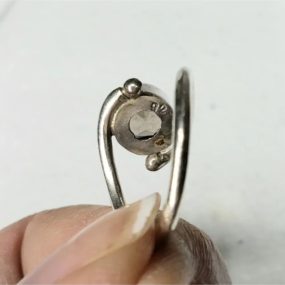 Unbranded .925 Sterling Silver Smoky Quartz Art Deco Ring - Picture 5 of 9